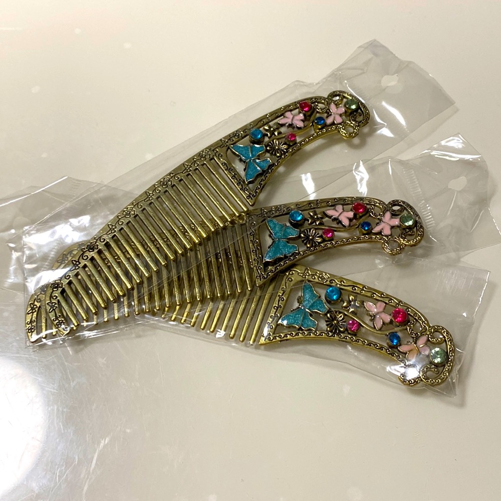 3pc brass comb